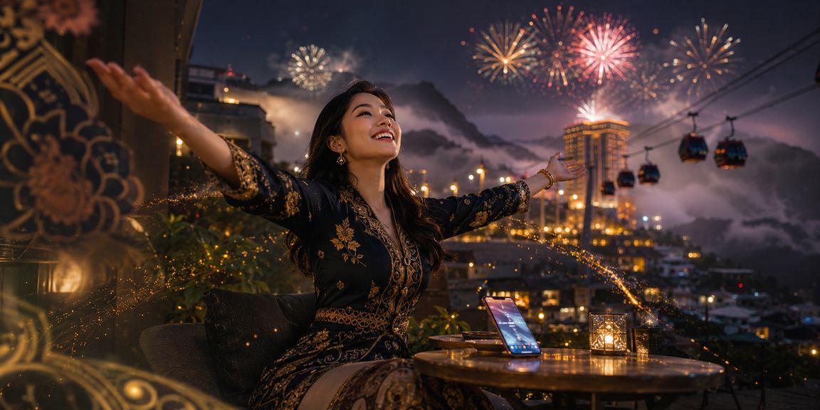 Pemain menggunakan kasino mudah alih di Genting Highlands Malaysia