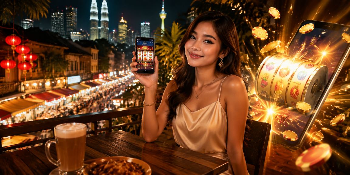 Pemain menggunakan aplikasi sumtoto untuk bermain slot di Kuala Lumpur